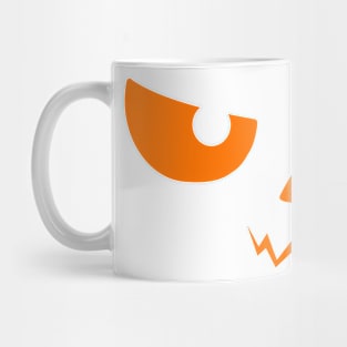 Scary Halloween Face Orange Mug